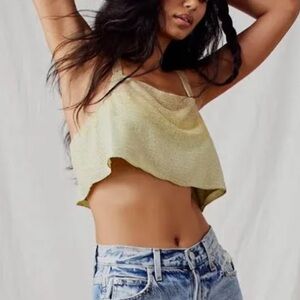 Free People beaded crop top